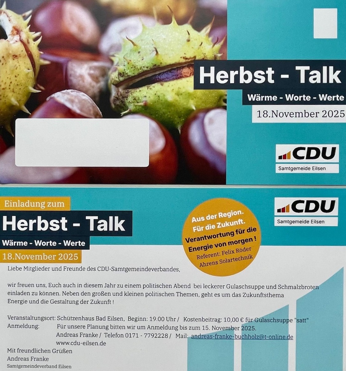 Einladung mit Gulaschsuppe